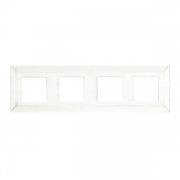 Рамка на 4 постa гор/верт, цвет white decape