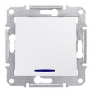 Переключатель с подсветкой Sedna, белый