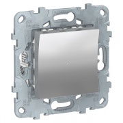 Релейный выключатель Wiser нажимной 10А SE Unica NEW, алюминий