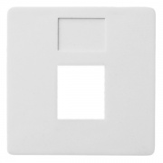 Накладка 1-ая компьютерная/телефонная RJ45/RJ11 Fede Белый