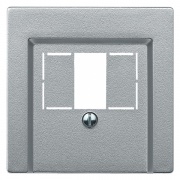 Накладка USB зарядки и акустических розеток System M Merten алюминий