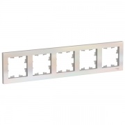 Рамка SE AtlasDesign 5 поста универсальная, жемчуг