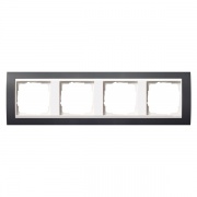 Рамка 4-ая Gira Event Антрацит цвет вставки Белый глянцевый
