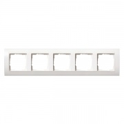 Рамка 5-ая Gira Event Белый цвет вставки Белый глянцевый