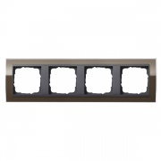 Рамка Gira Event Clear Коричневый 4 поста цвет вставки Антрацит