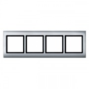 Рамка 4-ая IP44 Aquadesign Merten Алюминий