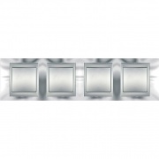 Рамка Unica Top 4 поста Хром-Алюминий