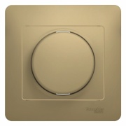 Светорегулятор (диммер) поворотный 300Вт в сборе SE Glossa, титан