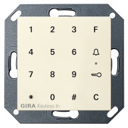 Цифровой кодовый замок Gira System 55 глянцевый кремовый