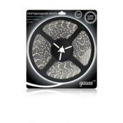 Комплект LED лента  3528/60-SMD 4.8W  12V DC холодный белый + драйвер (блистер 5м)