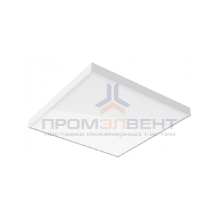 Светодиодный светильник "ВАРТОН" офисный встраиваемый/накладной 595*595*50мм 50ВТ 6500К с призматическим рассеивателем