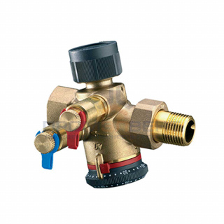 Вентиль балансировочно-регулирующий Oventrop Cocon QTZ - 1"1/4 (ВР/НР, 600-3600 л/ч, с ниппелями)