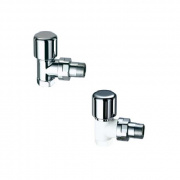 Угловой терморегулирующий вентиль LadyFAR TOP line, сереб.