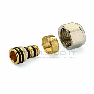 Соединение резьбозажимное STOUT - 16x2.0 x 1/2" (для металлопластиковых труб)