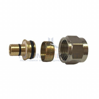 Соединение резьбозажимное STOUT - 16x2.6 x 1/2" (для труб из сшитого полиэтилена)