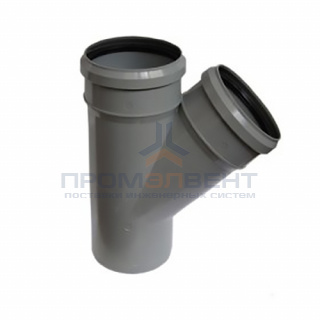 Тройник 45° редукционный для внутренней канализации Valsir - 50 x 40