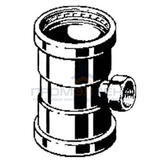 Тройник Viega d64х3/4"х64 под пресс, Profipress XL c SC-Contur, ВР, медь
