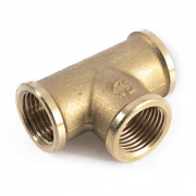 Тройник латунный резьбовой равнопроходный STOUT (ВР) - 4"