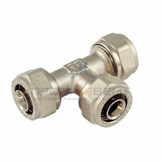 Тройник переходной Tiemme 1607 - 32x3.0 x 26x3.0 x 26x3.0 (винтовой, для металлопластиковых труб)