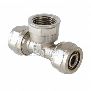 Тройник с переходом на внутреннюю резьбу VALTEC VTm.332 - 20 x 1/2" (винтовой, для металлопл.труб)