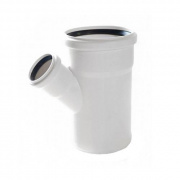 Тройник с уменьшенным отводом на 45° REHAU RAUPIANO PLUS - 90 x 75 (для внутренней канализации)