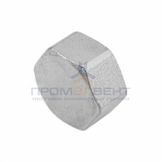 Заглушка латунная с внутренней резьбой STOUT - 3/8" (никелированная)