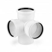 Крестовина двухплоскостная 87° REHAU RAUPIANO PLUS - 90 (для системы внутренней канализации)