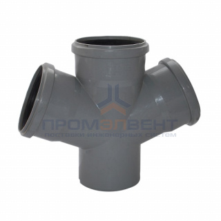 Крестовина одноплоскостная переходная для внутренней канализации Valsir - 110 x 50 x 50x65°