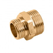 Ниппель латунный резьбовой переходной STOUT - 1"1/2 x 1"