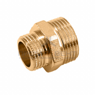 Ниппель латунный резьбовой переходной STOUT - 1"1/4 x 1"