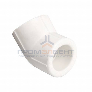 Отвод 45° VALTEC VTp.759 - 50 (для полипропиленовых труб под пайку, цвет белый)