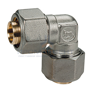 Отвод 90° Giacomini R561AM - 20x2.0 (для труб GIACOTHERM, GIACOFLEX и многослойных, хромированный)