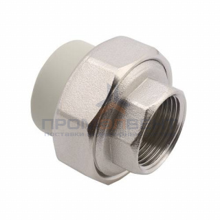 Переход на внутреннюю резьбу разъемный FV-Plast - 32 x 1" (для полипропиленовых труб, цвет серый)