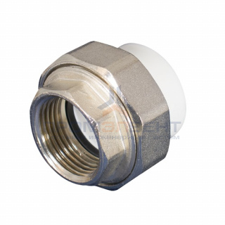 Переход на внутреннюю резьбу разъемный KALDE ECO - 32 x 1" (для полипропиленовых труб, цвет белый)