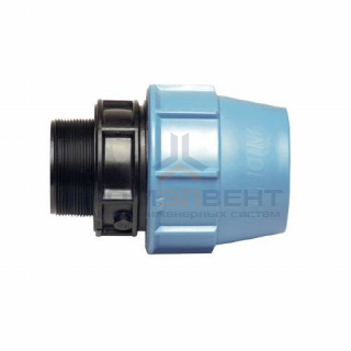 Переход на наружную резьбу UNIDELTA 1003 - 90 x 3" (винтовой, для труб ПНД, резьба пластиковая)