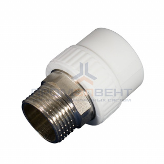 Переход на наружную резьбу под ключ KALDE - 75 x 2"1/2 (для полипропиленовых труб, цвет белый)