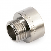 Переходник латунный с внутренней резьбой на наружную STOUT - 3/4" x 1/2" (никелированный)