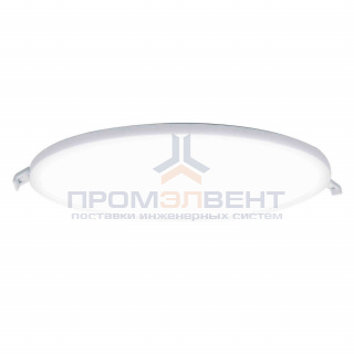 06-56 Светодиодная панель встраиваемая круглая 220В, 24Вт, CRI:80Ra, 1920Лм, Ф 220/208 мм, алюминиевый корпус, изолированный драйвер, 6500K