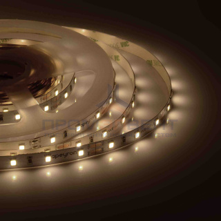 00-403 Светодиодная лента, 12В, 4,8Вт/м, smd3528, 60д/м, IP20, 300Лм/м, ширина подложки 8мм, 5м, теплый белый