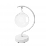 FT-03-01 Фитосветильник настольный, светодиодный,стеклянный шар Ø120мм, 5 В, 1Вт, диммер, USB-штекер длиной 1,8 м, S-образный, белый (без наполнения)