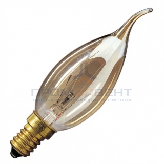 Лампа свеча на ветру Foton DECOR С35 FLAME GL 40W E14 230V золотая