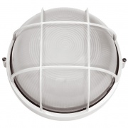 Светильник влагозащищенный НПП1102 100W E27 IP54 круглый с решеткой белый ИЭК