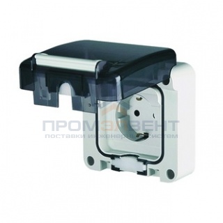 Розетка DKC Quadro IP66 при вставленной вилке