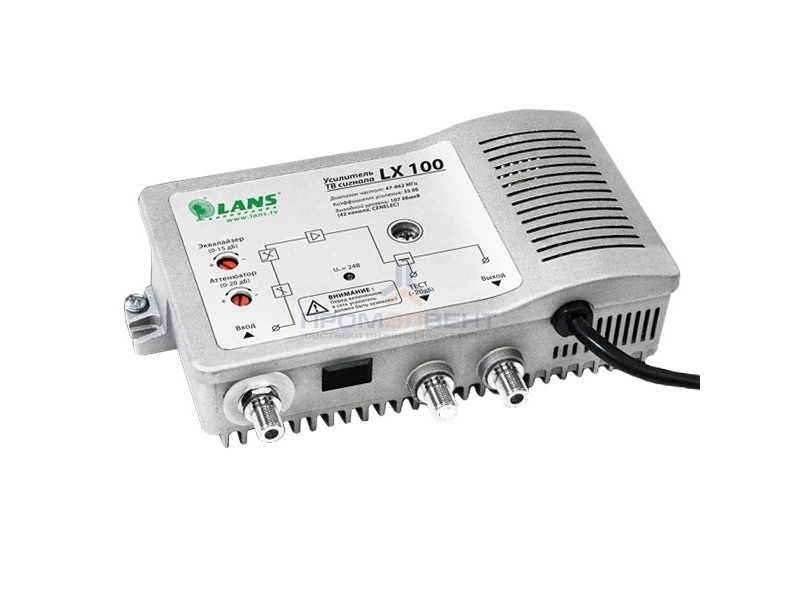 Усилитель домовой 47…860 МГц G35 дБ выходной уровень 107 дБмкВ (42 канала, CENELEC)