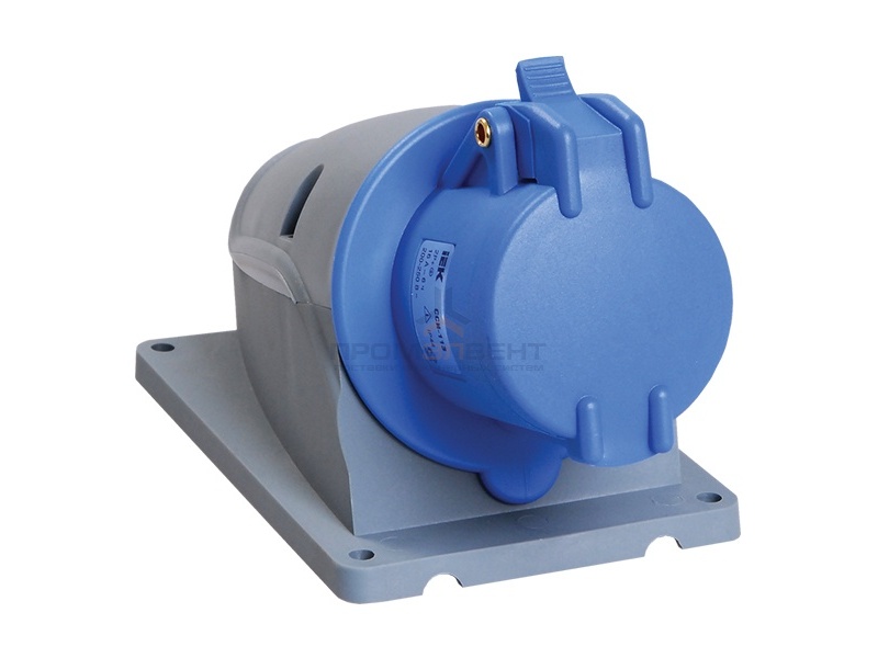 Розетка стационарная ССИ-113 16А-6ч/200-250В 2Р+РЕ IP44 MAGNUM ИЭК