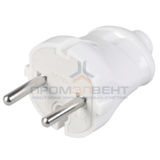 ВПп20-01-Ст Вилка разборная прямая без з/к 6А белая