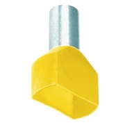 Наконечник-гильза двойная изолированная НШВИ2 6,0кв.мм - 14мм желтый (100шт) DKC