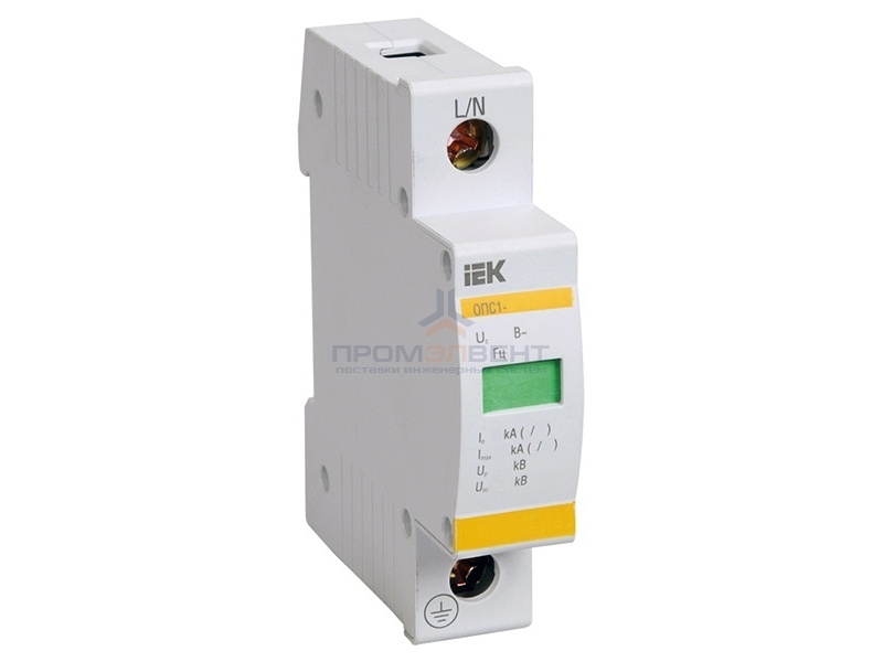 УЗИП Ограничитель импульсных перенапряжений ОПС1-B 1Р In30kA Un400B Im60kA ИЭК