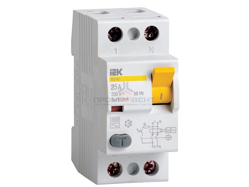 УЗО ВД1-63 2Р 25А 100мА ИЭК