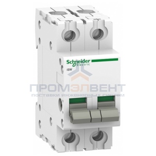 Выключател нагрузки iSW Acti 9 Schneider Electric 2П 63A (модульный рубильник)